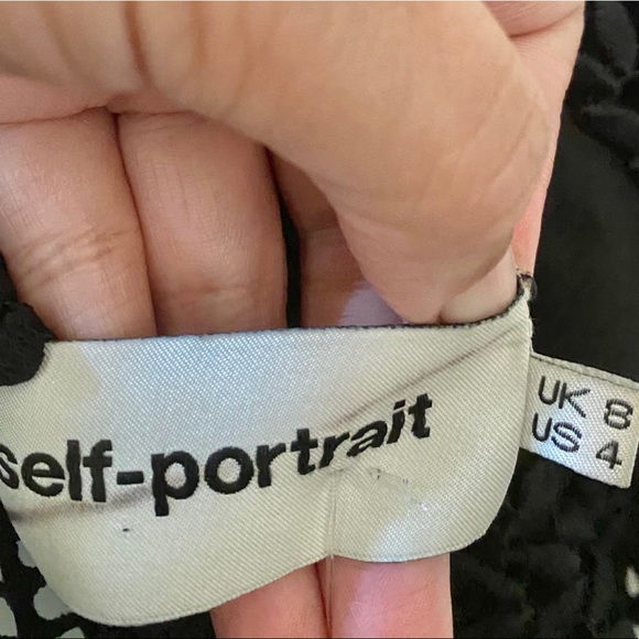 Self-Portrait | Cold shoulder ruffle black top - Picture 8 of 9